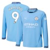 Officiële Voetbalshirt Manchester City Haaland 9 Thuis 2024-25 Lange Mouw - Heren